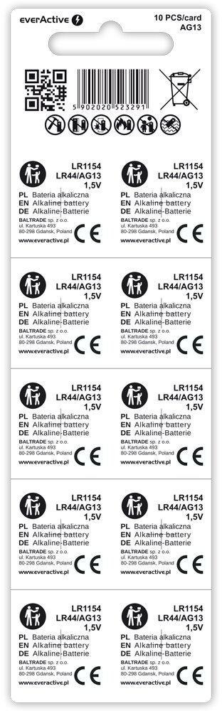 Bateria AG13 / G13 / LR44 / LR1154 everActive 1,5V (blister 10 szt.)