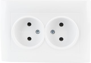 Gniazdo podwójne VCX WESA LC 14 Biały