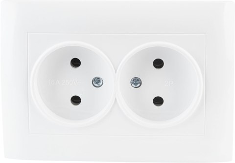 Gniazdo podwójne VCX WESA LC 14 Biały