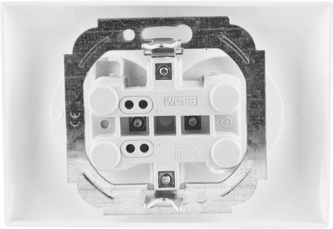 Gniazdo podwójne VCX WESA LC 14 Biały