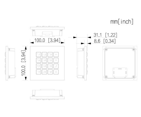 MODUŁ KLAWIATURY VTO4103F-MK DO MODUŁU VTO4103F DAHUA