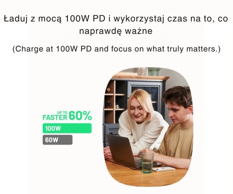 PRZEWÓD KABGC100PF30PB USB-C/USB-C POWERFLEX 0.3 m Green Cell