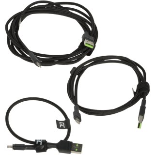 ZESTAW PRZEWODÓW KABGCSET04 Ray 0.3 m, 1.2 m, 2.0 m Green Cell