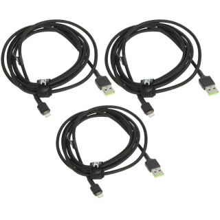 ZESTAW PRZEWODÓW KABGCSET06 Ray 3 x 2.0 m Green Cell