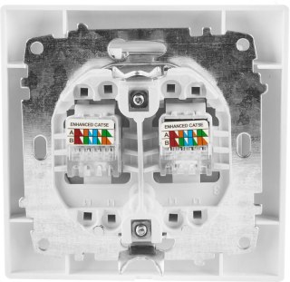 Gniazdo komputerowe podwójne VCX WESA LC 41 Biały