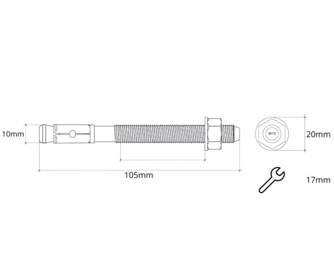 KOTWY EKSPRESOWE B-LE-ZN-10105*P4