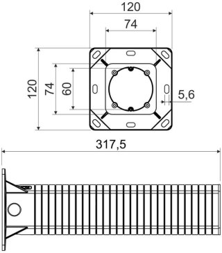 Puszka elektroinstalacyjne do systemów docieplających KOPOS KEZ-300_KB