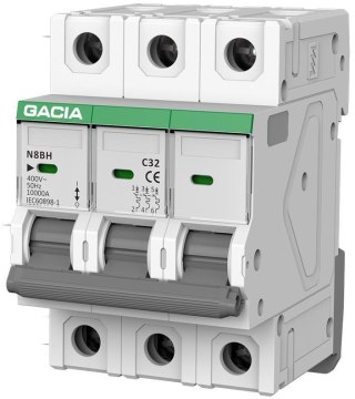 Wyłącznik nadprądowy GACIA N8BH 10KA C 3P 16A