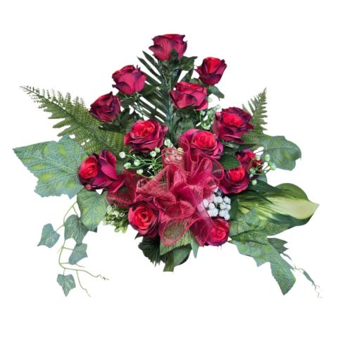 Bukiet flakon stroik na cmentarz kompozycja kwiatowa na wszystkich świętych