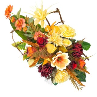 Nowoczesny stroik na cmentarz kwiaty wiązanka na grób wszystkich świętych