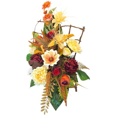 Nowoczesny stroik na cmentarz kwiaty wiązanka na grób wszystkich świętych