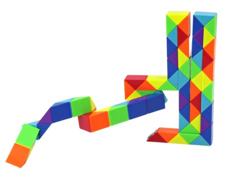 Klocki Gra Zręcznościowa Układanka Wąż Edukacyjny Kolorowy 72 ele.