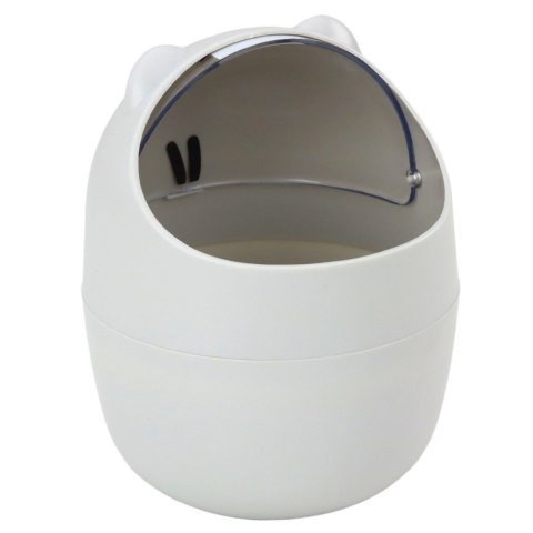 Mini Kosz Miś Na Biurko Stolik Szary Grafitowy 1L 16cm