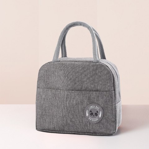 Torba Termiczna Izolacyjna Śniadaniowa Lunch Bag Szara 23cm