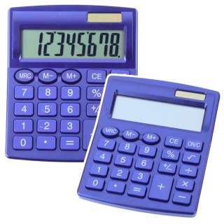 Kalkulator Biurowy Szkolny Klasyczny 8-Cyfrowy LCD Solar Granatowy