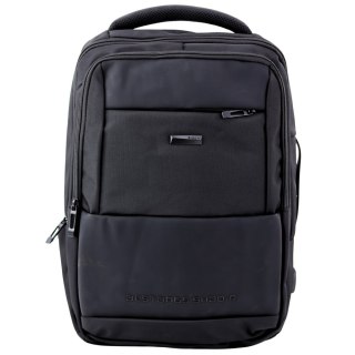 Plecak Miejski Biznesowy USB Pas Piersiowy Czarny 26L 45cm