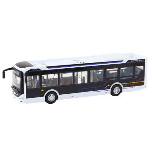 Autobus Metalowy Miejski Światła Dźwięk 1:42 Biały