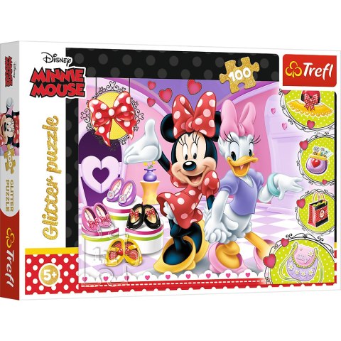 Puzzle - 100 - Myszka Minnie i błyskotki - Trefl 14820