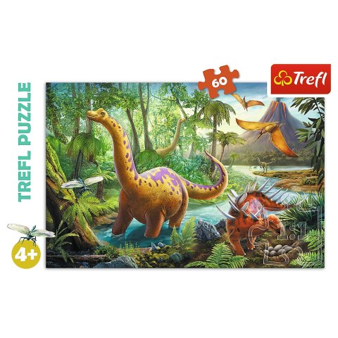 Puzzle - 60 - Wędrówka dinozaurów - Trefl 17319