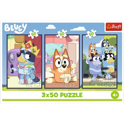Puzzle - 3x50 - Rodzina Bluey - Trefl 34890