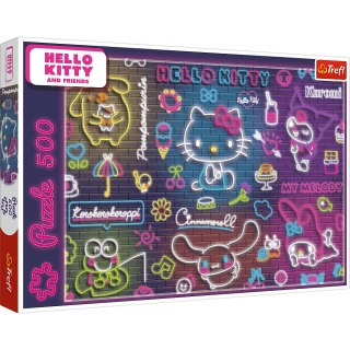 Puzzle - 500 - Neon Hello Kitty - Trefl 37523