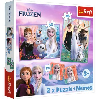 Puzzle + MEMOS - 2w1 (30,48) - Księżniczki w swojej krainie - Disney Kraina Lodu - Trefl 93335