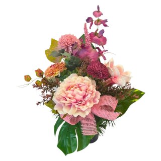 Bukiet flakon stroik na cmentarz kompozycja kwiatowa na wszystkich świętych