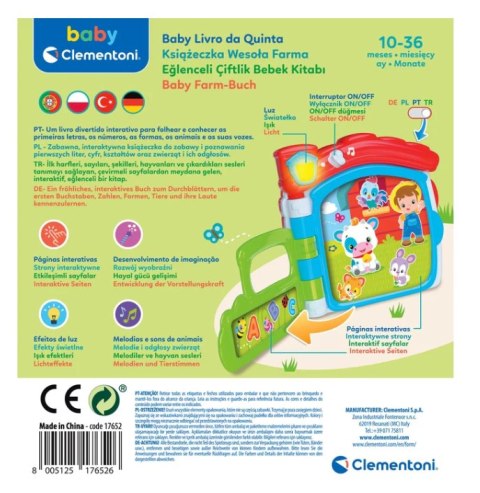 Interaktywna Książeczka Edukacyjna Farma Język Polski i Niemiecki Clementoni 17652