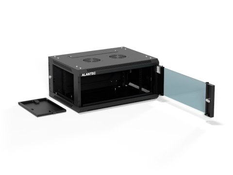 Szafa wisząca 19" 4U 600x450, drzwi szklane jednoskrzydłowe, tył osłona pełna demontowalna, osłony boczne pełne demontowalne zam