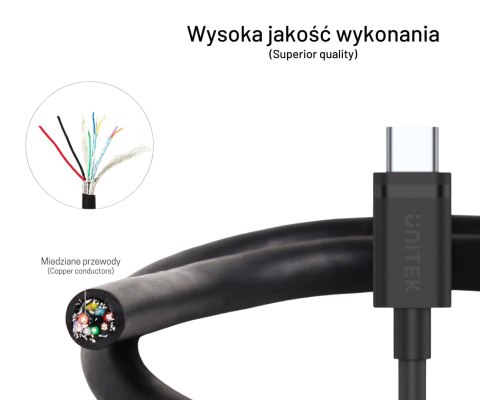 PRZEWÓD USB3.1-A/USB-C/0.25M-UNITEK USB-A/USB-C 0.25 m UNITEK