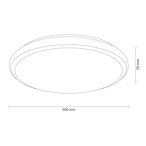PLAFON LED IRINA 50 OKRĄGŁY 68W 7500LM 3000K-6000K PILOT