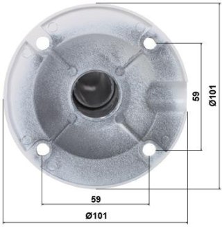 UCHWYT DO KAMER TELESKOPOWY SUFITOWY BR-60X120-W