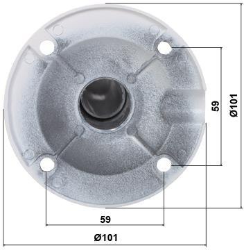 UCHWYT DO KAMER TELESKOPOWY SUFITOWY BR-60X120-W