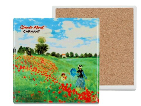 Podkładka ceramiczna, kwadratowa - C. Monet, Pole Maków (CARMANI)