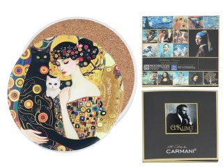 Podkładka ceramiczna, okrągła - Inspirowane malarstwem G. Klimt (CARMANI)