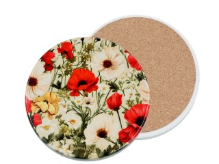 Podkładka ceramiczna, okrągła - Kwiaty (CARMANI)