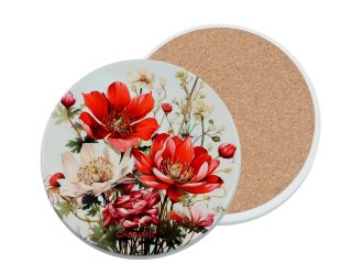 Podkładka ceramiczna, okrągła - Kwiaty (CARMANI)