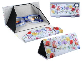 Etui na okulary, składane - Dekoracja kwiatowa (CARMANI)