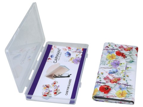 Etui na okulary, składane - Dekoracja kwiatowa (CARMANI)
