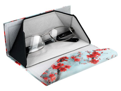 Etui na okulary, składane - Dekoracja kwiatowa (CARMANI)