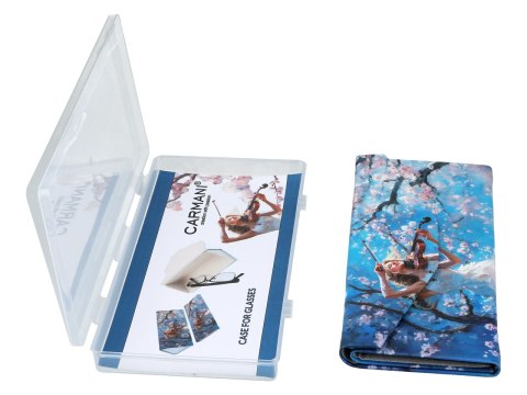 Etui na okulary, składane - Dekoracja kwiatowa (CARMANI)