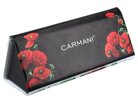 Etui na okulary, składane - Dekoracja kwiatowa, Maki (CARMANI)