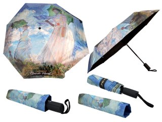 Parasol automat, składany - C. Monet, Kobieta z Parasolem (dekoracja na wierzchu) (CARMANI)