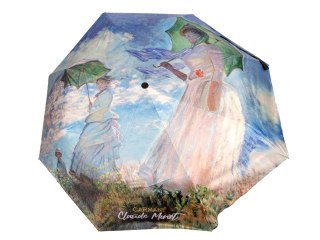 Parasol automat, składany - C. Monet, Kobieta z Parasolem (dekoracja na wierzchu) (CARMANI)
