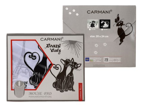 Podkładka pod mysz komputerową - Koci świat, Koty w Paryżu (CARMANI)