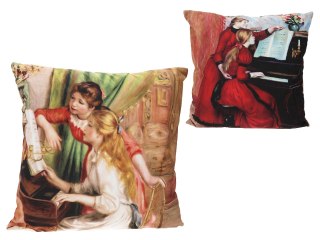Poduszka z wypełnieniem/suwak - A. Renoir, Lekcja gry na pianinie (CARMANI)