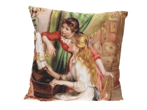 Poduszka z wypełnieniem/suwak - A. Renoir, Lekcja gry na pianinie (CARMANI)