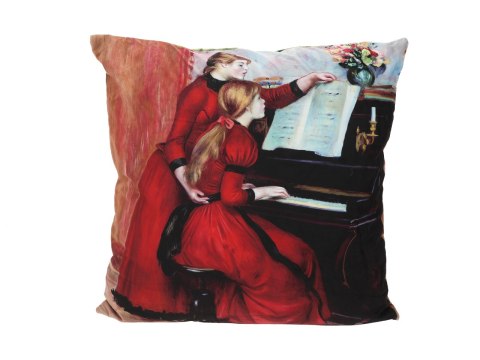 Poduszka z wypełnieniem/suwak - A. Renoir, Lekcja gry na pianinie (CARMANI)