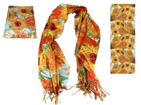 Szal - V. van Gogh, Słoneczniki w wazonie (CARMANI)