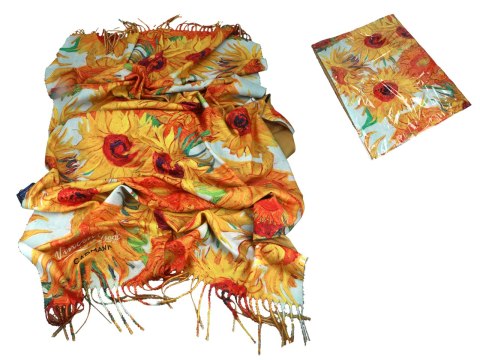 Szal - V. van Gogh, Słoneczniki w wazonie (CARMANI)